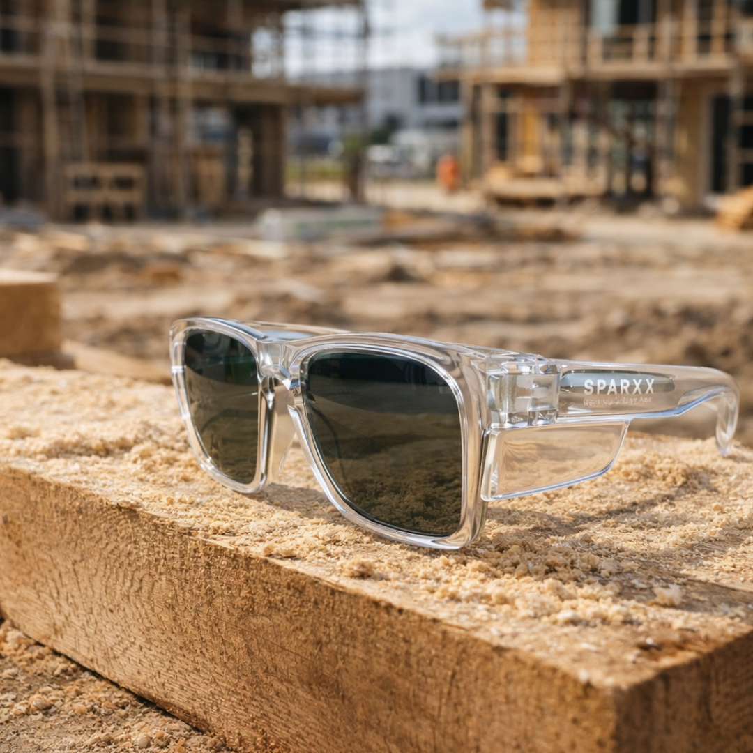 Breeze | Clear Frame | Polarised Safety Sunglasses