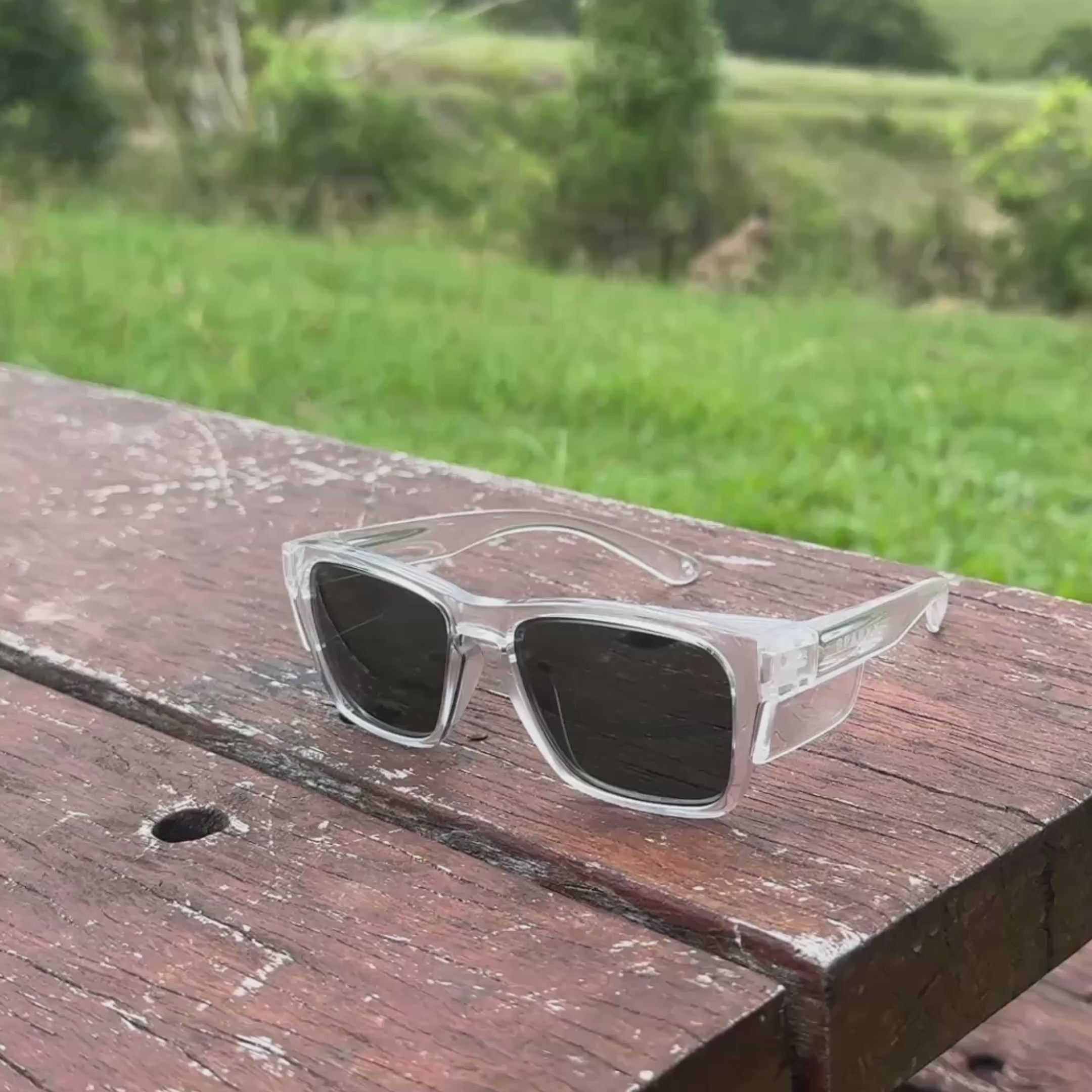 Breeze | Clear Frame | Polarised Safety Sunglasses